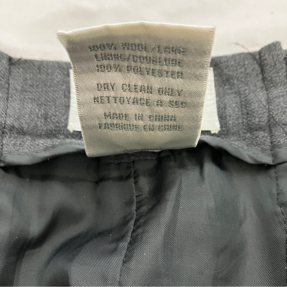 Vintage high waisted grey wool trousers mom pants petite cropped - Picture 7 of 8